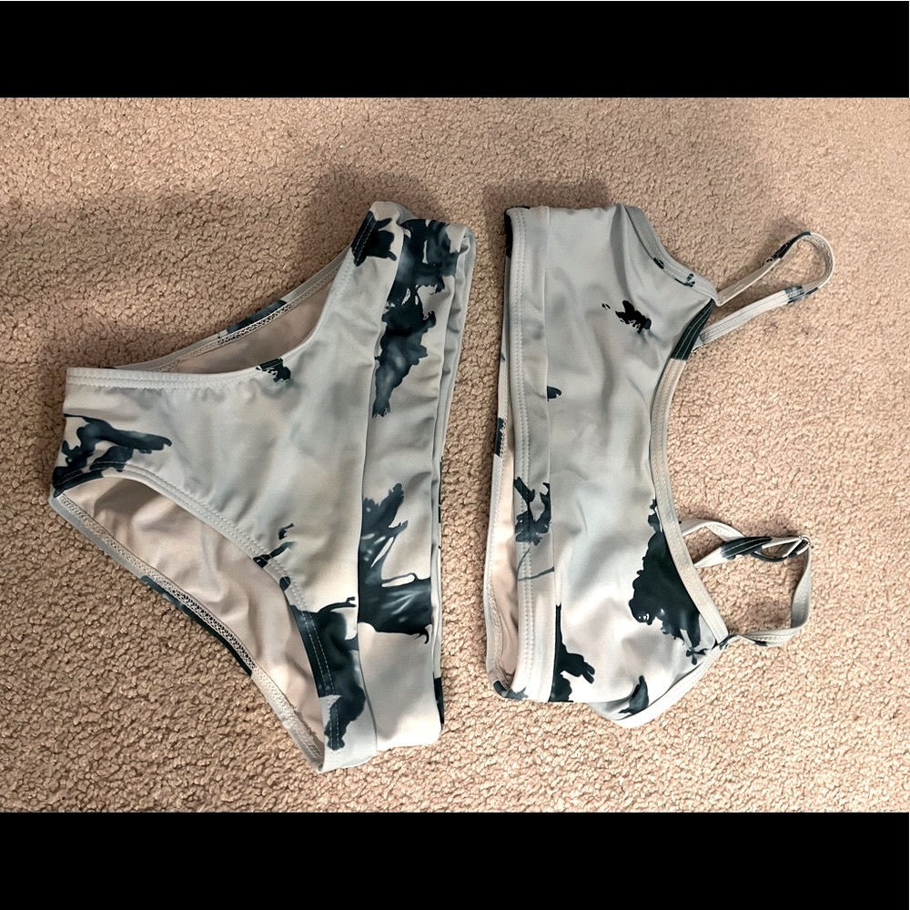 Blue Tye-dye Bikini Set